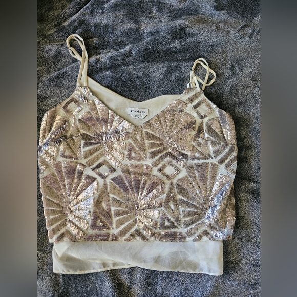 Bebe sequin Top Small - Picture 1 of 5